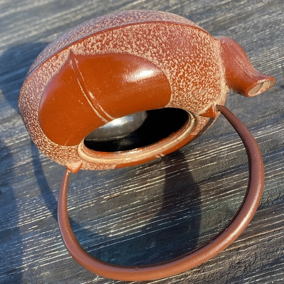 Cast Ironware Nanbu Tekki Japanese Tea kettle: Handmade one leaf / hearts EUC - Picture 9 of 12